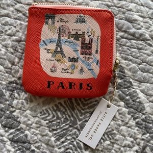 NWT Anthro Coin Purse with Paris Scene